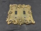 1967 American Tack & Hardware #60TT Ornate Metal Double Switch Plate Cover 
