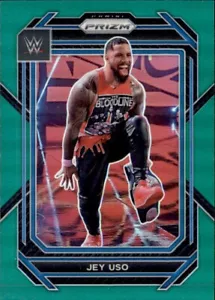 2023 Panini Prizm WWE Jey Uso Green Prizm #166 Smack Down - Picture 1 of 2