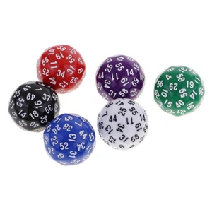 6pcs 60 Sided Dice D60 Polyhedral Dices -60 For Dungeon & Dragons RPG - Picture 1 of 7