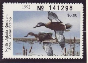 ND11    1992  North Dakota  State Duck Stamp       DSS - Picture 1 of 1