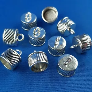 12 mm CHARIVARI FASSUNGEN gold für ANHÄNGER 10 Stk silber - Bild 1 von 4