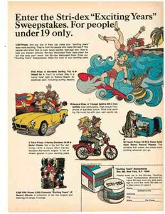 1966 TRIUMPH SPITFIRE MK-2 / HARLEY DAVIDSON M-50  ~  ORIGINAL STRI-DEX PRINT AD - Picture 1 of 1
