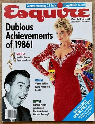 Esquire VTG Issue - January 1987 w/ Vanna White & Dubious Achievements of 1986 - Image 1 of 4