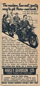 Anuncio de revista - 1949 - Harley-Davidson 125 - (#2) - Imagen 1 de 1