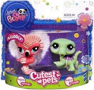 Littlest Pet Shop Cutest Pets Flamingo #2572 Crocodile #2573 - Picture 1 of 2