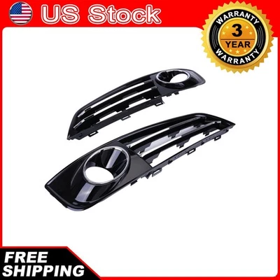 Left + Right Front Bumper Fog Light Grille Cover Fit Audi A8 D4 2011 2012-2014 Foto 1 de 4