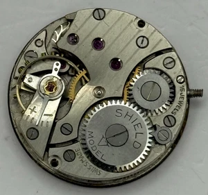 23.6mm Vintage Shield V Model Peseux 170 Manual Wind Watch Movement PARTS REPAIR - Picture 1 of 10