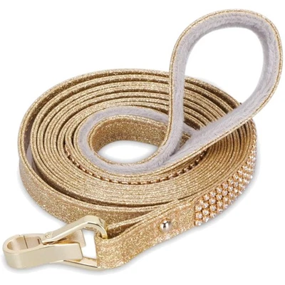 Correa para perro, [estrás Bling] cuero PU duradero y suave 6 pies plomo para con... Foto 1 de 4