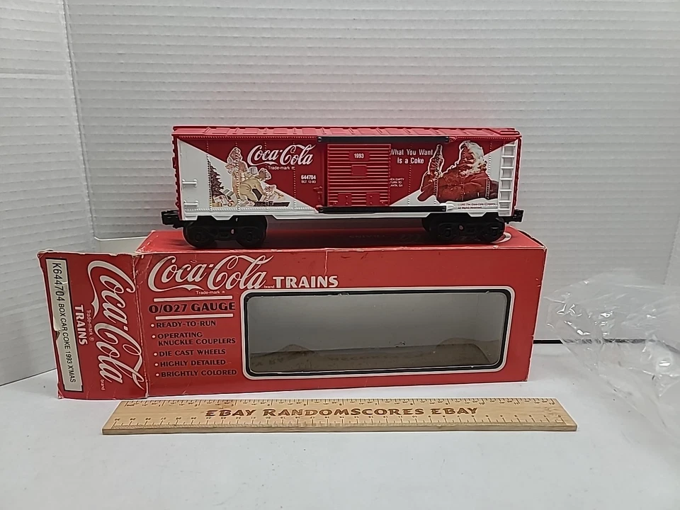 K-line O Gauge K644704 1993 Coca Cola Christmas Boxcar VG/Box Advertising - Image 1 of 4