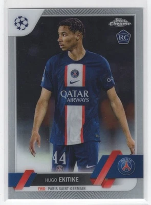 #125 2022 Topps Chrome UEFA BASE - Hugo Ekitike RC Paris Saint-Germain - Image 1 of 2