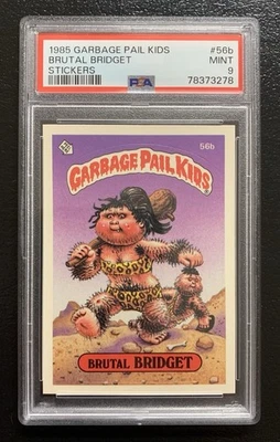1985 Garbage Pail Kids OS2 Brutal Bridget 56b PSA 9 MINT-RARE GLOSSY TESSIE! TWT - Image 1 of 4