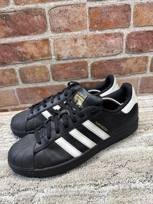 Adidas Mens Superstar Foundation B27140 Black Running Shoes Sneakers Size 9.5 - Image 1 of 4