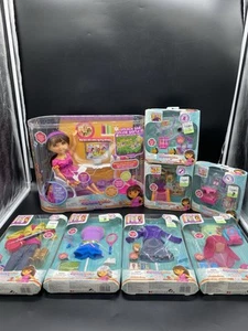 2010 Complete 8pc Set Mattel Dora's Explorer Girls Dora Link 13in Doll - Picture 1 of 18