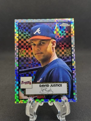 2021 Topps Chrome Platinum David Justice #586 Refractor Atlanta Braves - Image 1 of 2
