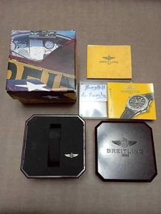 Authentic Rare Vintage Breitling Watch Box Brown Box Case Booklet And Outer Box - Picture 1 of 21
