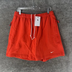 Nike Sportswear Solo Swoosh French Terry Shorts Orange Men’s Medium DX0817-633 - Picture 1 of 8