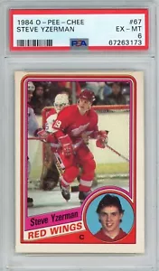 1984 OPC O-Pee-Chee Steve Yzerman Rookie #67 PSA 6 P1409 - Picture 1 of 2