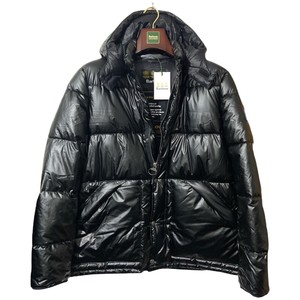 £269 Barbour Gold Standard HOOKE QUILT Hooded Quilted Fibre Down Jacket Black L