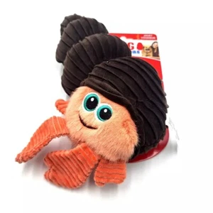 KONG CuteSeas Rufflez Hermit Crab Super Squeaky Soft Toss & Shake Dog Toy - Picture 1 of 5
