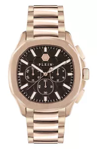 Philipp Plein Mens IP Rose Gold 44mm Bracelet Fashion Watch - Picture 1 of 5