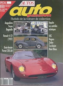 AUTO PASSION n°52 10/1991 FERRARI 250LM 4CV - Imagen 1 de 1