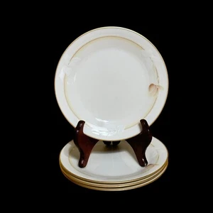 Set of 4 Noritake Bread Plates 6.5” Ivory China Taupe Roses Gold Trim #7271 - Picture 1 of 8