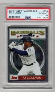 2020 Topps Finest Flashback Kyle Lewis Mariners RC PSA 10 - Picture 1 of 1