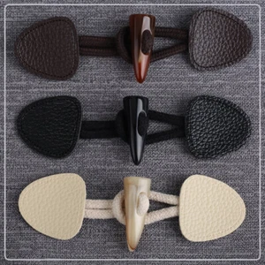 5 Pairs Horn Toggle Buttons Coat Sewing Fastener Knitwear Jacket Duffle Craft - Picture 1 of 14