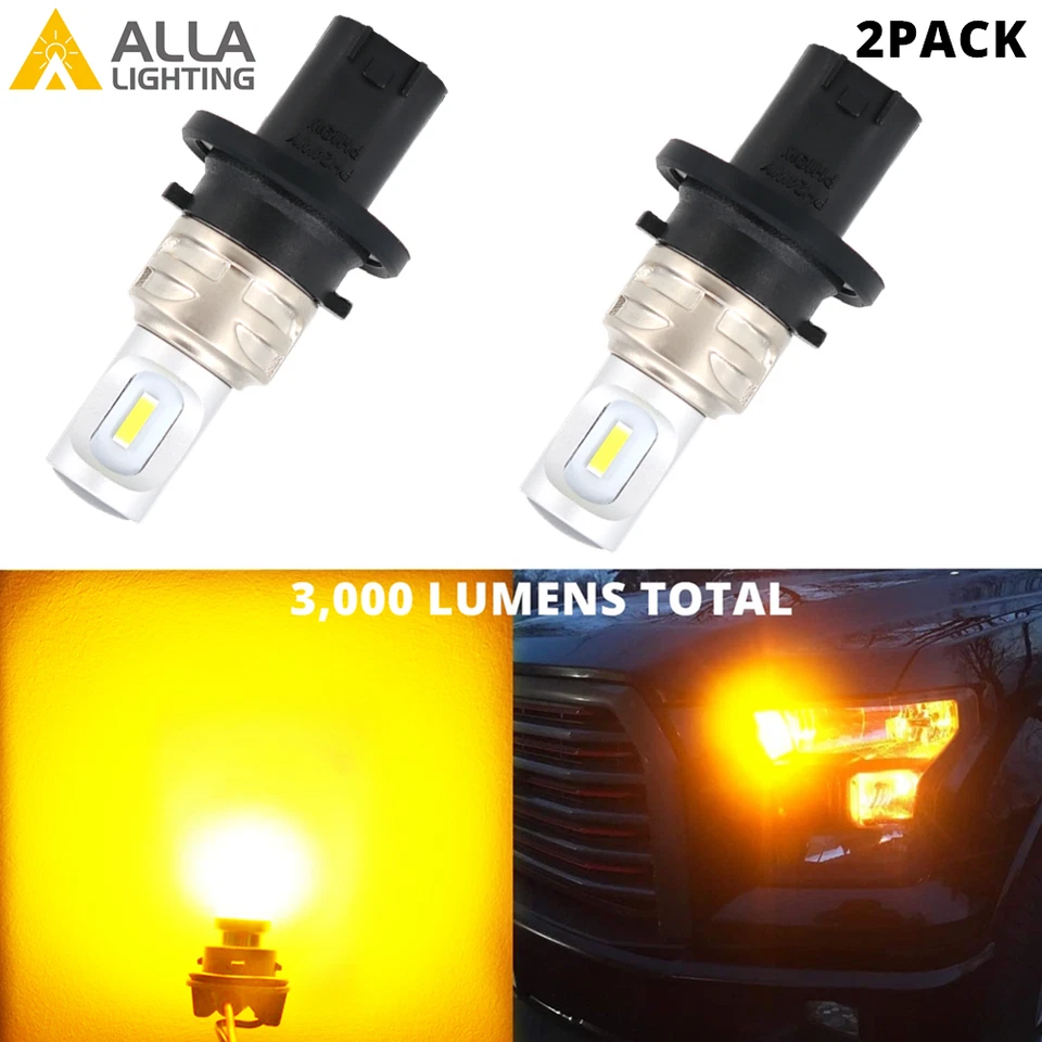 Bombilla LED amarilla señal de giro delantera/trasera para Cadillac Lincoln Audi, intermitente Foto 1 de 4