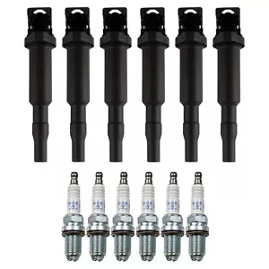 Bosch 6 Ignition Coil NGK 6 Laser Platinum Spark Plug Kit For BMW E53 X5 3.0 L6 - Picture 1 of 1