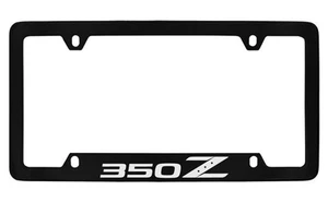 Nissan 350Z Black Coated Metal License Plate Frame Holder - Foto 1 di 1