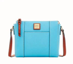Dooney & Bourke Lexington Leder Crossbody Schultertasche Himmelblau Neu🎀Neu mit Etikett🎁Neu in OVP - Bild 1 von 6