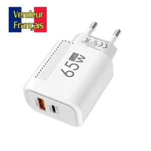 Chargeur Mural Pour Téléphone 65W GaN - USB-A/USB Type-C - Charge Rapide QC 3.0 - Photo 1/11