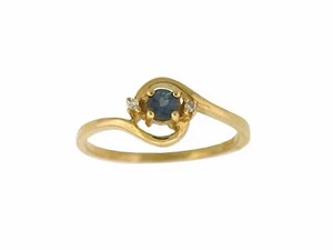 Anello in oro giallo 14 kt con diamante cambio colore alessandrite naturale con certificato - Foto 1 di 9