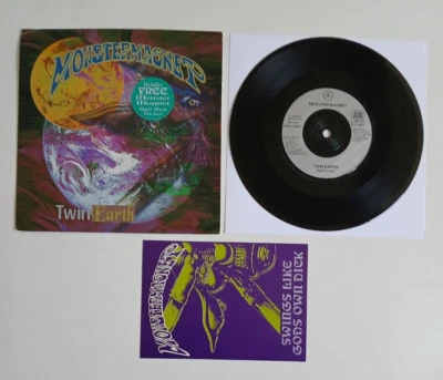 MONSTER MAGNET TWIN EARTH VINYL 7" SINGLE A&M UK 1993 STICKER INCLUDED - Image 1 of 2