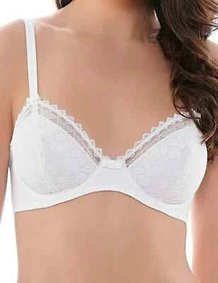 Wacoal Purity Bra Size 34B White Mesh Underwired Classic Plunge 115001 New - Image 1 of 4