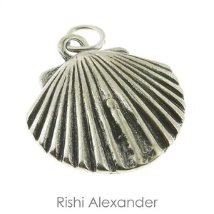 Dije de plata esterlina 925 con carcasa de mar hecho en EE. UU. - Imagen 1 de 2
