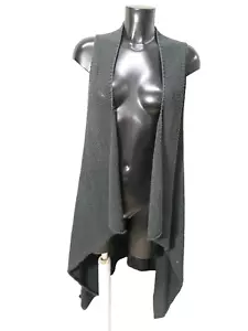 Annette Görtz women's cardigan long size M gray with linen (S 6823) - Picture 1 of 3