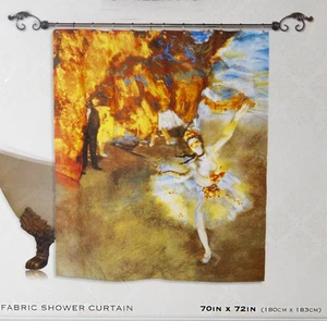 Degas The Star- THE MUSEUM COLLECTION Ballerina Dance Shower Curtain Fabric NEW - Picture 1 of 3