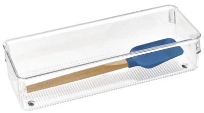 Contenedor organizador de cajones de plástico transparente iDesign Linus 52430 3" x 9" x 2" Foto 1 de 4