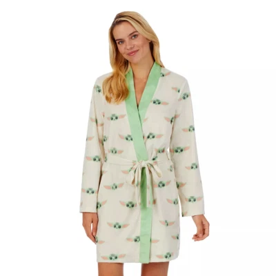 NUEVO CON ETIQUETAS Mujer Bebé Yoda Bata Pijama Cubierta Pantalones Star Wars Grogu Albornoz S M L XL Foto 1 de 3