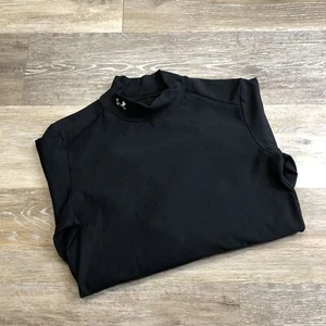 UNDER ARMOUR Pullover  Long Sleeve Black Stretch Activewear Shirt Boy's Size M - Picture 1 of 8