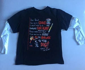 Boys Size Large Black Long Sleeve T-Shirt “Dear Parent, Your Son Is A Genius” - Picture 1 of 6