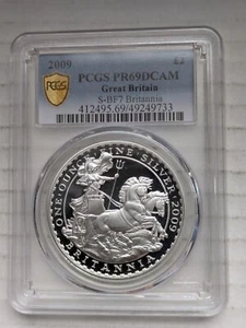 2009 G. Britain Britannia 2 Pounds 95.8% Silver Proof PCGS PR69 DCAM £2 S-BF7 - Picture 1 of 2