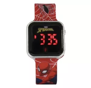 SPIDER MAN LED WATCH CHILDREN KIDS BOYS SPIDER SPORT SILICON Digital WRIST WATCH - Picture 1 of 2