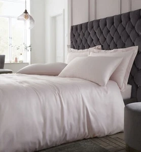 Catherine Lansfield Silky Soft Satin Bed Set Or Fitted Sheet Collection Blush - Picture 1 of 39