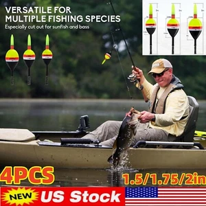 THKFISH 4 PIEZAS Bobbers de pesca iluminadas EVA flotador de pesca iluminado 1,5-2 pulgadas EE. UU. - Imagen 1 de 19