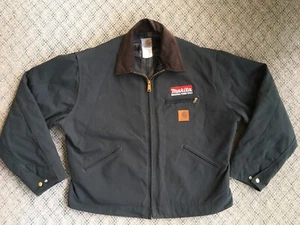 Vintage Carhartt Jacket Detroit J128 CHR Makita Patch Mens XL Corduroy Collar - Picture 1 of 12