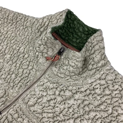 Carbon 2 钴男式 1/4 拉链泰迪夏尔巴运动衫/夹克米色 • 大号 — 第 1/4 张图片