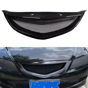 Carbon Fiber Front Bumper Grille Mesh Grill Cover Kit For Mazda 6 2003-2005 - Afbeelding 1 van 9